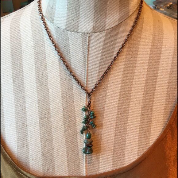 COPPER N Turquoise Necklace & Dangle Drops! - Picture 6 of 9